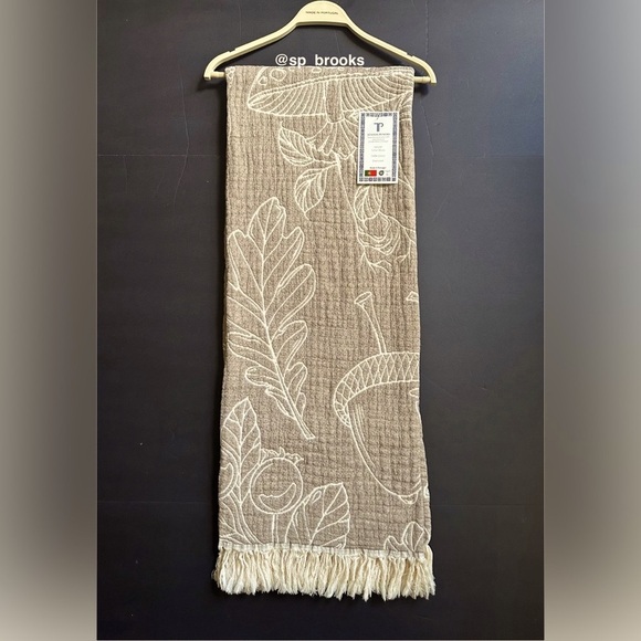🎁Texteis Penedo Throw Blanket - 100% Cotton Fall Icons with Acorns Mushrooms